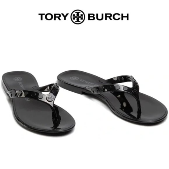 Tory Burch Studded Jelly Flip Flops NWT - Picture 1 of 12